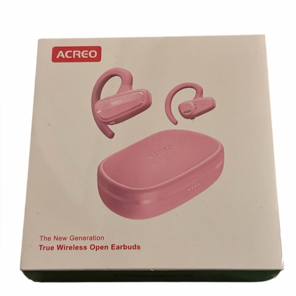 ACREO OpenBuds True Wireless Open Earbuds Pink NWT Sealed